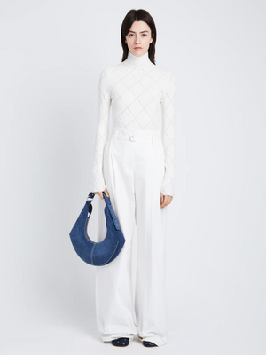 Chrystie Suede Bag, Blue