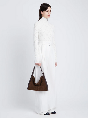 Minetta Bag, Brown Suede