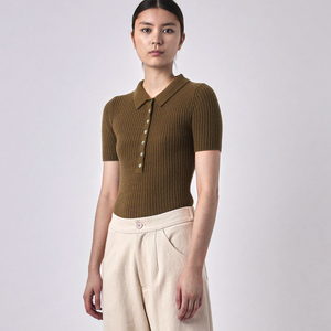 Molly Collared Short Sleeves, Kelp