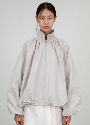 Shirring Volume Jumper, Ivory