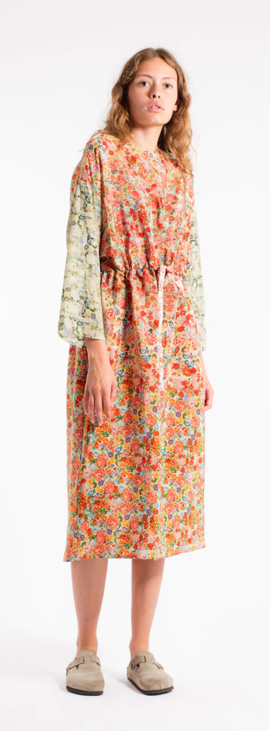 Simple Dress Print Bright Flowers