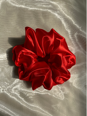 Giant Satin Scrunchie, Heathers Red