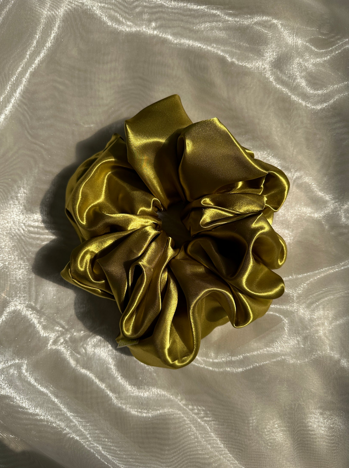 Giant Satin Scrunchie, Chartreuse