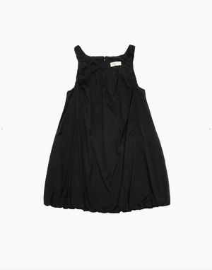 Sheer Volume Mini Dress, Black