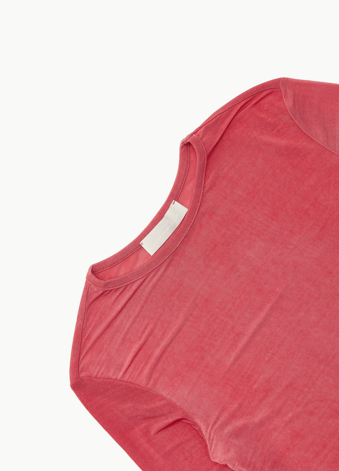 AMOMENTO Sheer Long Sleeve Shirt Red 0