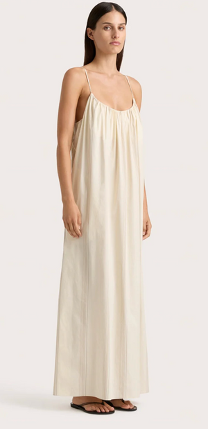 En Vau Maxi Dress, Taupe Stripe