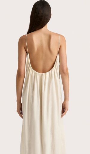 En Vau Maxi Dress, Taupe Stripe