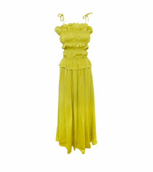 Crinkle Dress Lemon