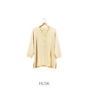 Replenish Henley Sweatshirt, Husk