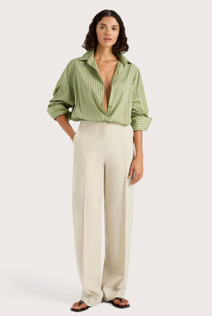 Freja Shirt, Green Stripe