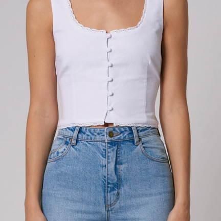Paloma Top, Vintage White