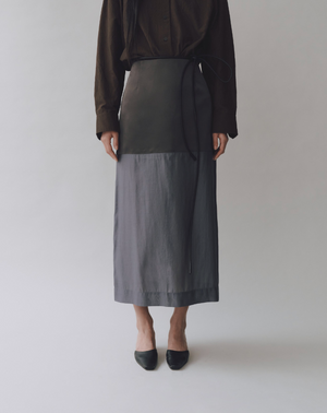 Semi Sheer Skirt, Dark Grey