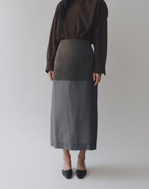 Semi Sheer Skirt, Dark Grey