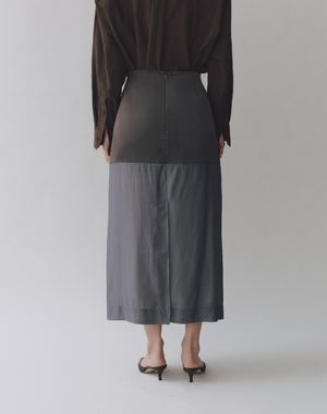 Semi Sheer Skirt, Dark Grey