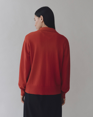 Cashmere Polo Sweater, Red