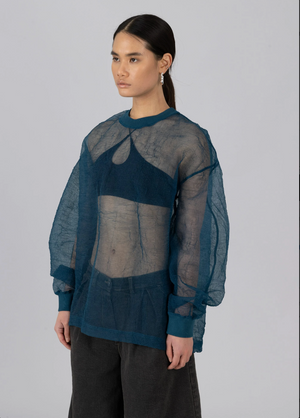 Organza Sweatshirt, Blue