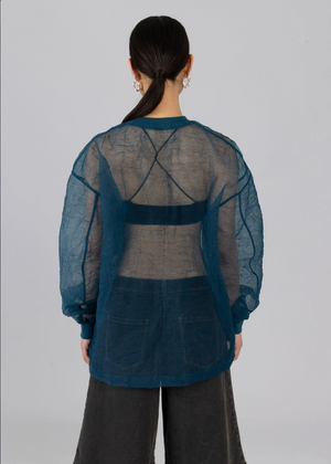 Organza Sweatshirt, Blue