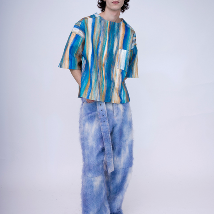 Felt Oversized Shirt, Afternoon Sky