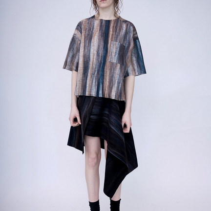 Felt Oversized Shirt, Morning Sky