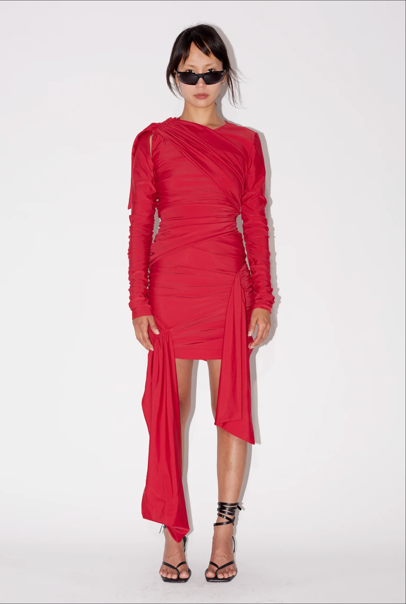 DRESS.12.D7.24 Red Sporty Jersey Dress