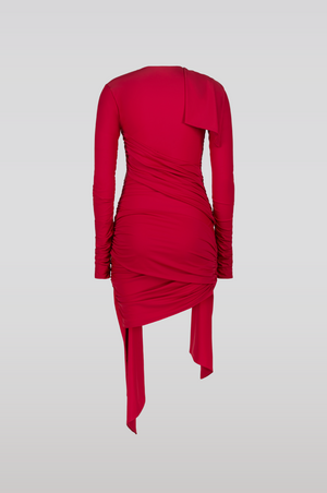 DRESS.12.D7.24 Red Sporty Jersey Dress