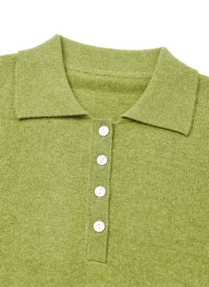 Classic Polo Sweater, Green Jeans