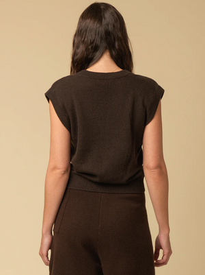 Detachable Sleeve Vest, Brown