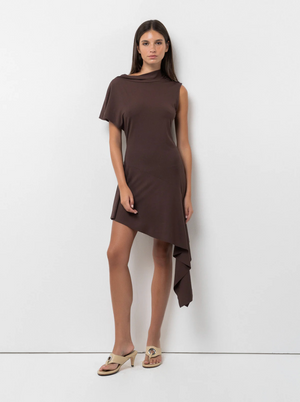 Plume Dress, Chocolate