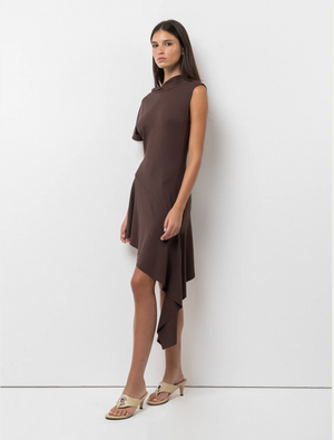 Plume Dress, Chocolate