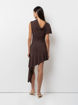 Plume Dress, Chocolate