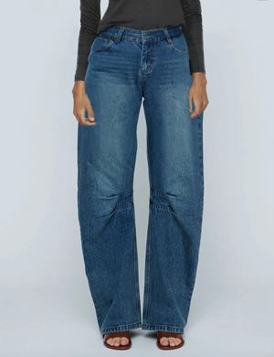 Darted Leg Jeans, Indigo