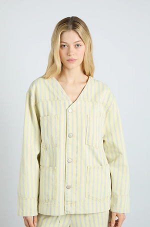 Luca Jacket, Butter Business Stripe