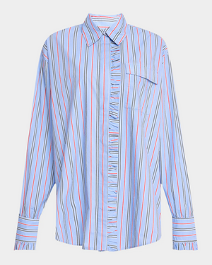 Kylie Shirt, Bold Blue Stripe