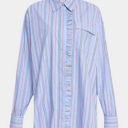 Kylie Shirt, Bold Blue Stripe