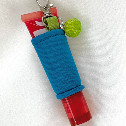 Lip Gloss Coozie Charm- Ocean Blue