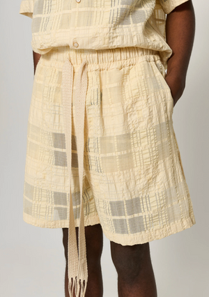 Enzo Shorts, Beige Check