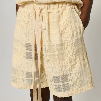 Enzo Shorts, Beige Check