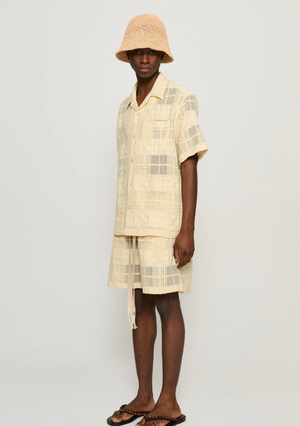 Enzo Shorts, Beige Check