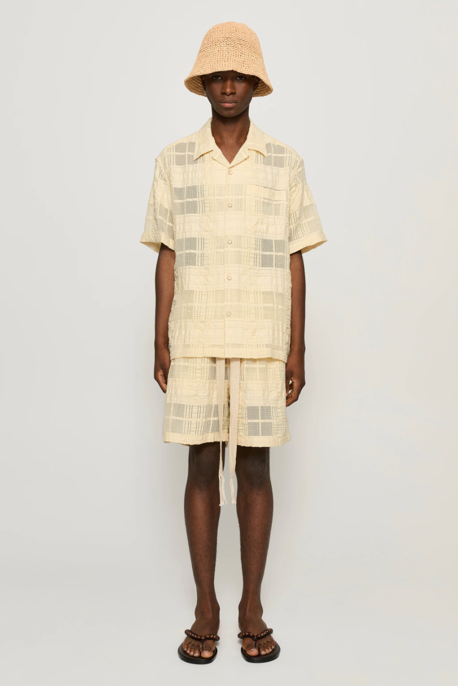 Enzo Shorts, Beige Check