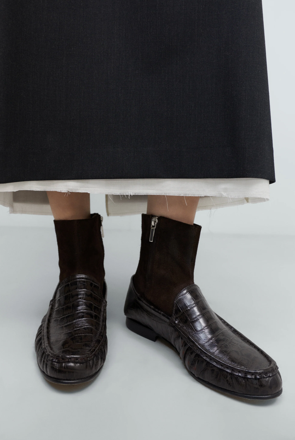 Loafer Boot Rama Crocodile, Black
