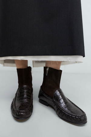Loafer Boot Rama Crocodile, Black