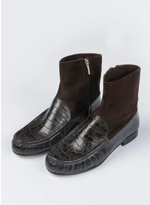 Loafer Boot Rama Crocodile, Black