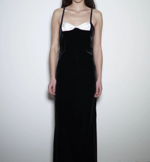 Antoinette Dress, Black & Ivory