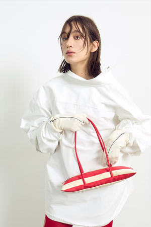 Patch Combined Bag, Red x Cream