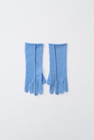 Short Stitch Gloves, Blue