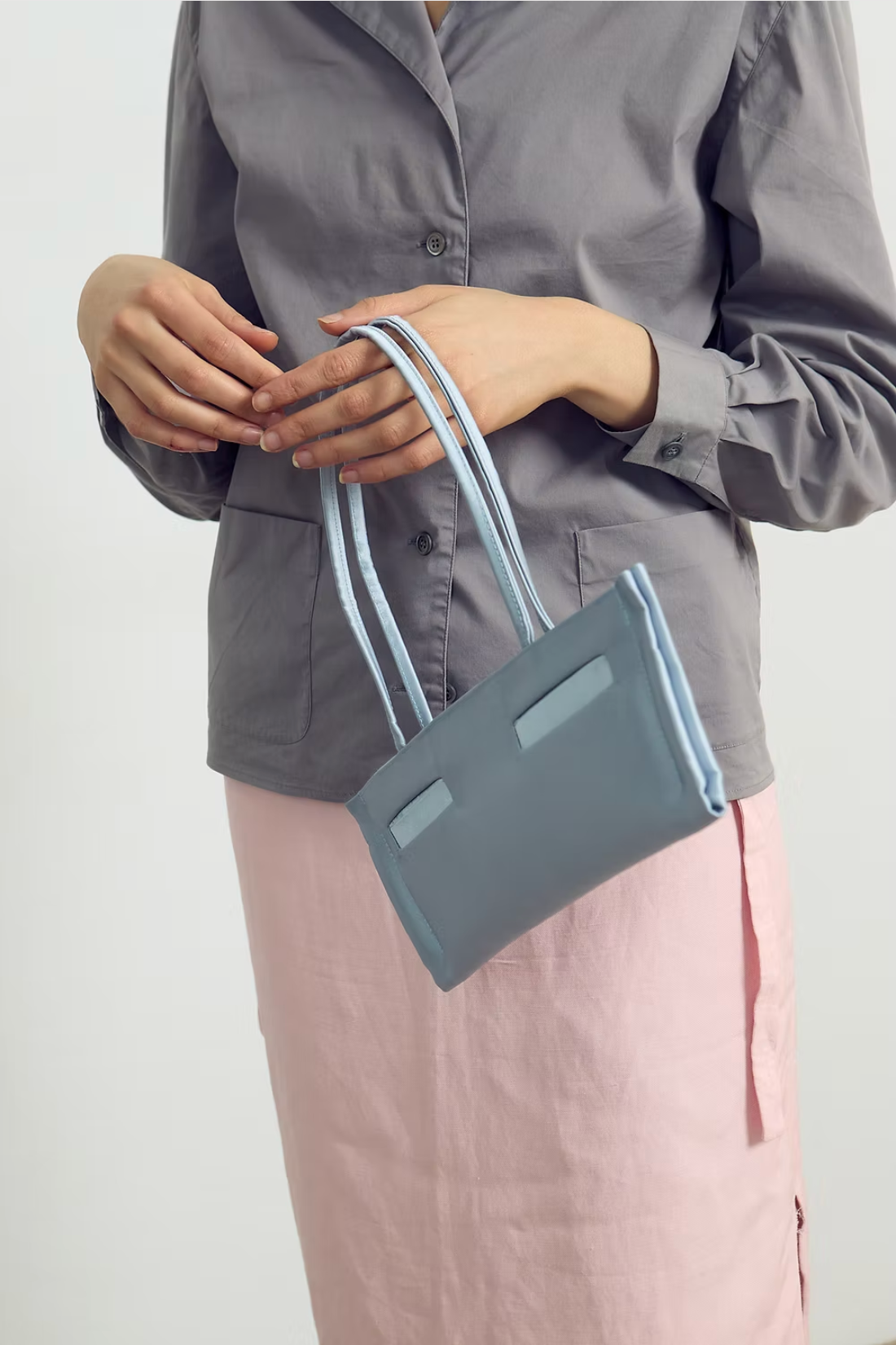 Rectangulo Pockets Bag, Light Blue