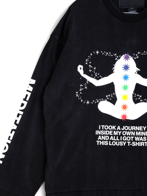Meditation Long Sleeve Tee, Black