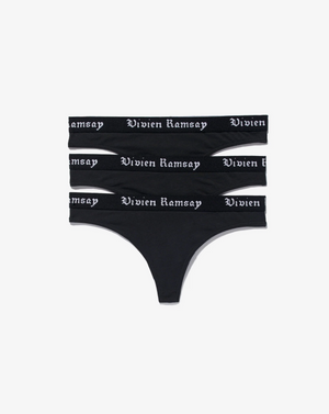 Thong, Black 3 Pack