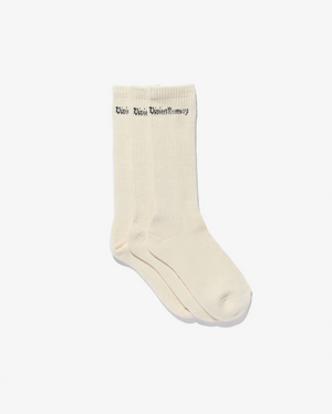 Sport Socks, Tofu with Black Logo 3 Pack