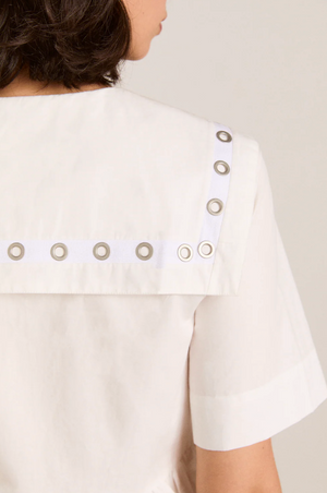Cyrus Eyelet Blouse, White